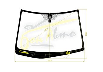 Стекло лобовое TOYOTA HARRIER 2003-2013 (XU30-RHD) обогрев щеток, место под датчик дождя, 
Бренд: BENSON с зеленой полосой