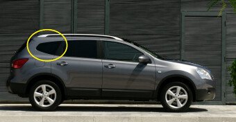 Стекло боковое NISSAN QASHQAI+2 2009-2014 KJ10 SW/RH/X 
Бренд: BENSON Тонированное