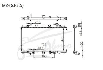 Радиатор MAZDA 6 2012- (GJ)(4d sed) (PYVPS) 
Бренд: TONGSHI PL26AT