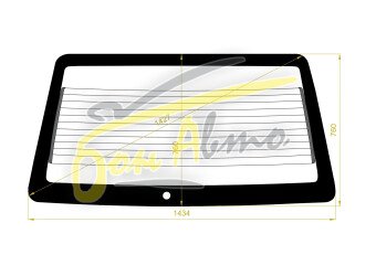 Стекло заднее с обогревом TOYOTA MASTER ACE 1988-1992 (CR20-1434*760) 1 отверстие 
Бренд: BSG