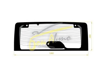 Стекло заднее с обогревом JEEP WRANGLER 2018- (JL) 4 отверстия 
Бренд: BENSON Тонированное