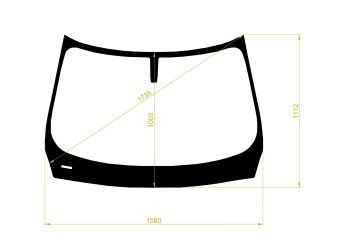 Стекло лобовое INFINITI JX 2012- (L50-LHD) обогрев щеток 
Бренд: BENSON с синей полосой