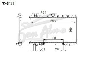 Радиатор NISSAN PRIMERA 1995-2001 (P11) (QG18) 
Бренд: TONGSHI PL16AT