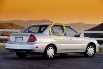 Стекло боковое MITSUBISHI MIRAGE 1995-2000 (CK-4d sed) RD/RH 
Бренд: BSG