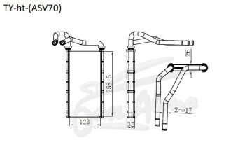 Радиатор отопителя LEXUS RX 2015-2022 (AGL20) 
Бренд: TONGSHI AL26