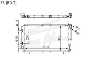 Радиатор SUBARU OUTBACK 1993-1998 (BG) (EJ20-T,EJ22-T) 
Бренд: TONGSHI AL36AT