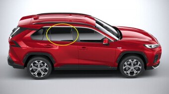 Стекло боковое SUZUKI ACROSS 2020- XA50 RD/RH фурнитура, 
Бренд: BENSON Тонированное