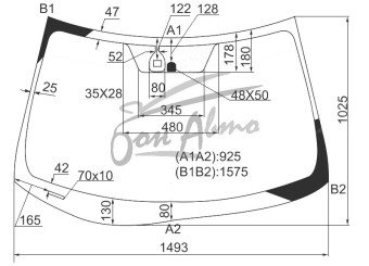 Стекло лобовое MITSUBISHI RVR 2010- (GA3-4-RHD) место под датчик дождя 
Бренд: BENSON