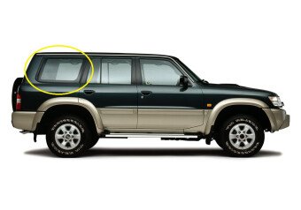 Стекло боковое NISSAN SAFARI 1997-2007 (Y61) 5d SW/RH/X 
Бренд: BSG