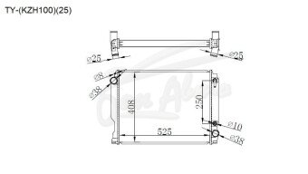 Радиатор TOYOTA REGIUSACE 1989-2004 (KZH100)(25) (1KZ,2L-T) 
Бренд: TONGSHI AL48AT