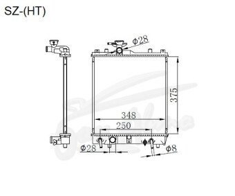 Радиатор CHEVROLET CRUZE 2000-2008 (HR51-82) (M13-15) 
Бренд: TONGSHI AL32AT