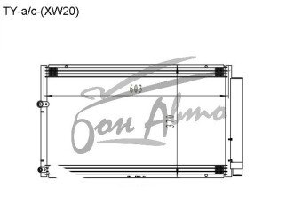 Радиатор кондиционера TOYOTA PRIUS 2003-2009 (NHW20) 
Бренд: TONGSHI AL16