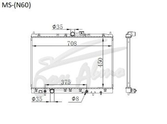 Радиатор MITSUBISHI RVR 1999-2002 (N60,N70)(1999-) (4G93,4G64,6G72) 
Бренд: TONGSHI PL16AT