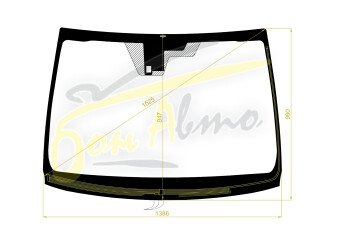 Стекло лобовое TOYOTA SAI 2009-2017 (AZK10-RHD) обогрев щеток, место под датчик дождя, 
Бренд: КМК с синей полосой