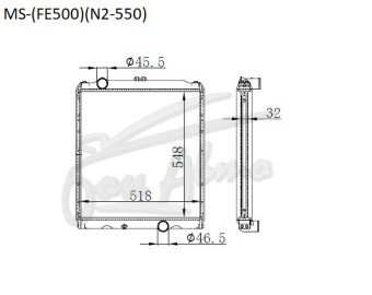 Радиатор MITSUBISHI CANTER 1993-2002 (FE500,FE600)(N2-550) (4M,4D) 
Бренд: TONGSHI PL32MT