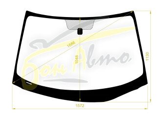 Стекло лобовое NISSAN MURANO 2002-2008 (TZ50-LHD) 
Бренд: BENSON с синей полосой