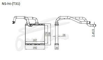 Радиатор отопителя NISSAN QASHQAI 2006-2014 (J10) 
Бренд: TONGSHI AL26