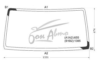 Стекло лобовое SUZUKI CARRY TRUCK 1999-2002 (DA52T-1331*674*) 
Бренд: BSG с зеленой полосой