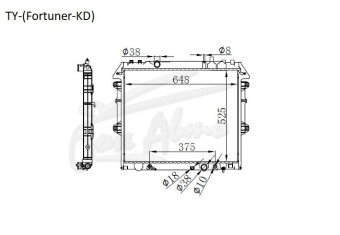 Радиатор TOYOTA FORTUNER 2004-2015 (KUN50) (1-2KD) 
Бренд: TONGSHI PL26AT