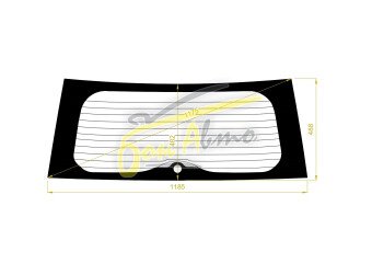 Стекло заднее с обогревом FIAT SEDICI 2006-2014 (YA11-5d) 1 отверстие 
Бренд: BENSON