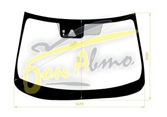 Стекло лобовое HONDA INSIGHT 2018-2022 (ZE4-RHD-4d sed) место под 1 камеру, место под датчик дождя, молдинг, фурнитура, 
Бренд: BENSON с синей полосой