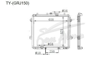 Радиатор TOYOTA LAND CRUISER PRADO 2009-2023 (GRJ150) (1GR) 
Бренд: TONGSHI AL32AT