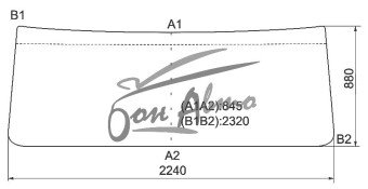Стекло лобовое HINO SUPER DOLPHIN 1992-2003 (Y680) 2245*875*2320 
Бренд: КМК с синей полосой