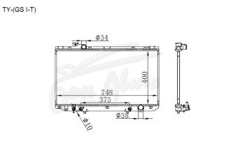 Радиатор LEXUS GS 1991-1997 (S140)(turbo) (2JZ) 
Бренд: TONGSHI PL16AT