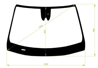 Стекло лобовое HYUNDAI SANTA FE 2018-2023 (TM -LHD) место под 1 камеру, место под датчик дождя, место под датчик влажности, 
Бренд: BENSON с синей полосой