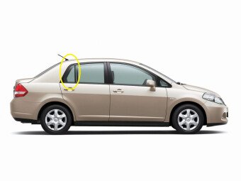 Стекло боковое NISSAN TIIDA LATIO 2004-2012 SC11-4d sed RQ/RH 
Бренд: BENSON Тонированное