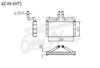 Радиатор отопителя CHEVROLET CRUZE 2000-2008 (HR51-82) 
Бренд: TONGSHI AL22