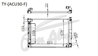 Радиатор TOYOTA HARRIER 2006-2013 (ACU30)(F) (2AZ) 
Бренд: TONGSHI AL22AT