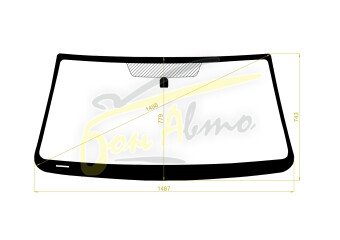 Стекло лобовое TOYOTA TACOMA 2004-2015 (GRN250) 
Бренд: YHG с синей полосой