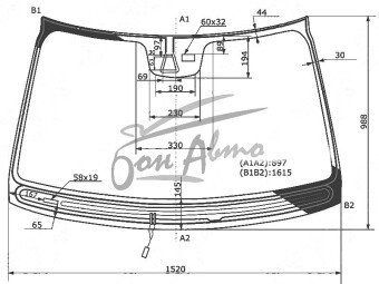 Стекло лобовое MERCEDES S-CLASS 2005-2013 (W221-LHD) обогрев щеток, место под 1 камеру, место под датчик дождя, 
Бренд: BENSON