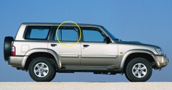 Стекло боковое NISSAN PATROL 1997-2007 (Y61) 5d RD/RH 
Бренд: BSG