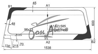 Стекло лобовое HUMMER H3 2005-2010 () 
Бренд: BSG с зеленой полосой