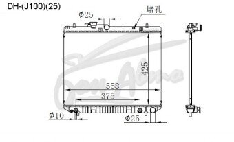Радиатор DAIHATSU TERIOS KID 1998-2012 (J111G)(25) (EF) 
Бренд: TONGSHI PL16AT