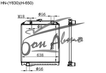 Радиатор HINO RANGER 1989- (F#,G#) /Y630/H-650 (J07,J08) 
Бренд: TONGSHI PL36MT