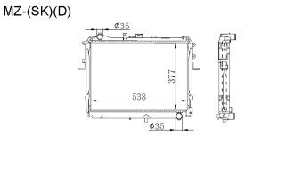 Радиатор MAZDA BONGO 1999- (SK)(dies) (RF) 
Бренд: DG CB32MT