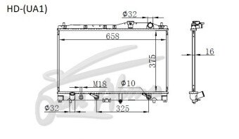 Радиатор HONDA ASCOT RAFAGA 1993-1997 (CE4-5) (G20A) 
Бренд: TONGSHI PL16AT