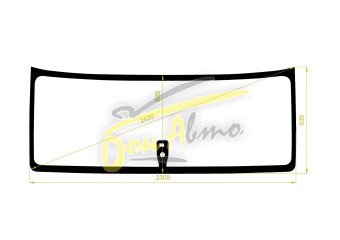 Стекло лобовое MERCEDES ACTROS 2012- (2309*935*2430-2015) место под 1 камеру, место под датчик дождя, 
Бренд: КМК