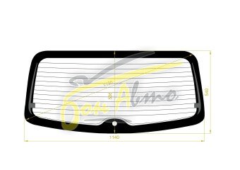 Стекло заднее с обогревом MAZDA 323 1998-2004 (BJ-5d wag) 1 отверстие 
Бренд: FYG