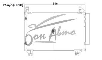 Радиатор кондиционера TOYOTA VITZ 2005-2010 (SCP90) 
Бренд: TONGSHI AL16