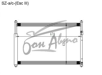Радиатор кондиционера SUZUKI ESCUDO 2005-2017 (TD54) 
Бренд: TONGSHI AL16