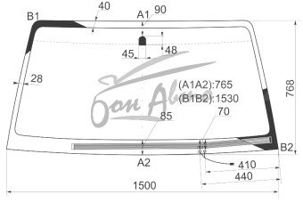 Стекло лобовое MITSUBISHI PAJERO 1999-2006 (V70-LHD) обогрев щеток 
Бренд: BSG