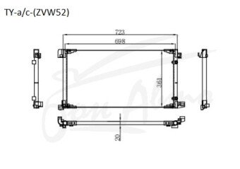 Радиатор кондиционера TOYOTA PRIUS PHV 2015-2022 (ZVW52) 
Бренд: TONGSHI AL20