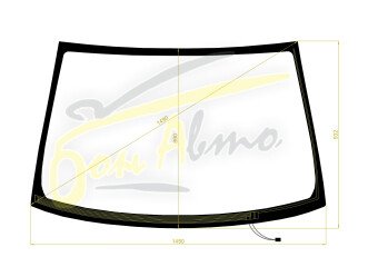 Стекло лобовое MAZDA FAMILIA 1999-2006 (Y11-5d wag) обогрев щеток 
Бренд: BENSON с синей полосой