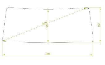 Стекло лобовое HINO RANGER 1980-1989 (FD171-wide) 1983*752*2020 
Бренд: ZDG