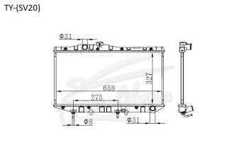 Радиатор TOYOTA VISTA 1986-1990 (SV20) (3S,4S) 
Бренд: TONGSHI PL16AT