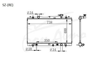 Радиатор SUZUKI KIZASHI 2009-2015 (RE91S) (J24B) 
Бренд: TONGSHI PL26AT